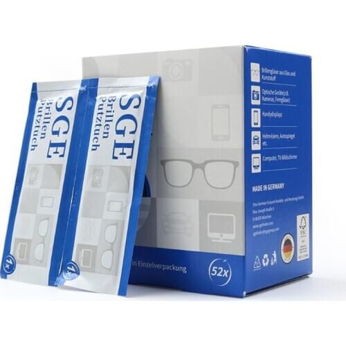 52 Glasses Anti-Fog Wipes Individually Wrapped Disposable Defogger Eyeglass Wipe