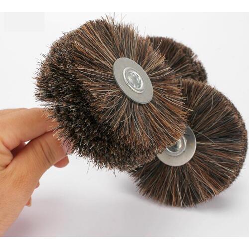 Abrasive Horse Tail Hair Wheel Brush Woodwork Durable Polish Bench Grinder For Metal Stone Wood