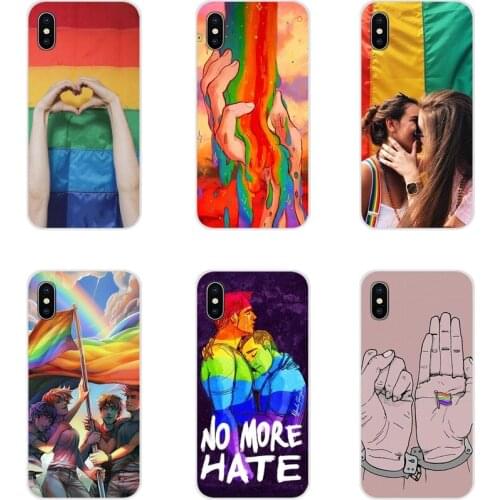For Samsung A10 A30 A40 A50 A60 A70 M30 Galaxy Note 2 3 4 5 8 9 10 PLUS Lesbian LGBT Rainbow Gay Pride ART Silicone Phone Covers