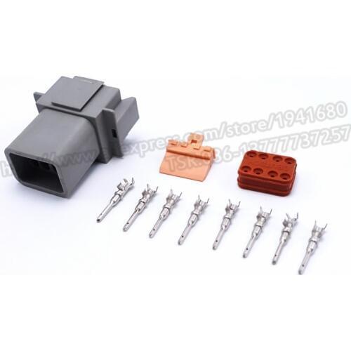 Style Eight Pins Seal Waterproof Adapter Connector Plug Boot Adapter Female AT-DT Type Connectors DT04-8P
