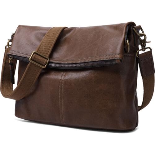 MAHEU Newest Design Soft Leather Shoulder Bag Anti Theft Crossbody Daily Messenger Bag Of Men Male Shoulder Bags A4 13 Inch Bag