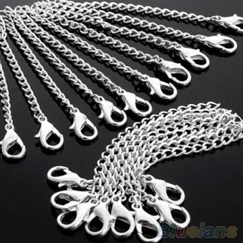 20 Pcs Fashion Silver Plated Bracelet Necklace Extenders Chain Jewelry Findings