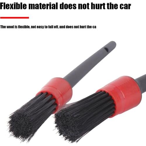 VODOOL 5pcs Car Detailing Brush Auto Cleaning Detailing Set Dashboard Air Outlet Clean Brushes Tools Car Wash Accessories