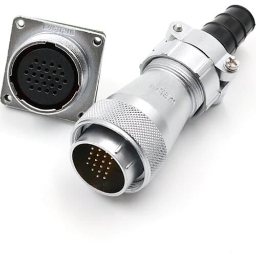 WF28 TI+Z M28 2-26 Pin Male Plug Female Socket Electrical Connector IP67 Waterproof Displays Solares LED Lighting AC DC Adapter