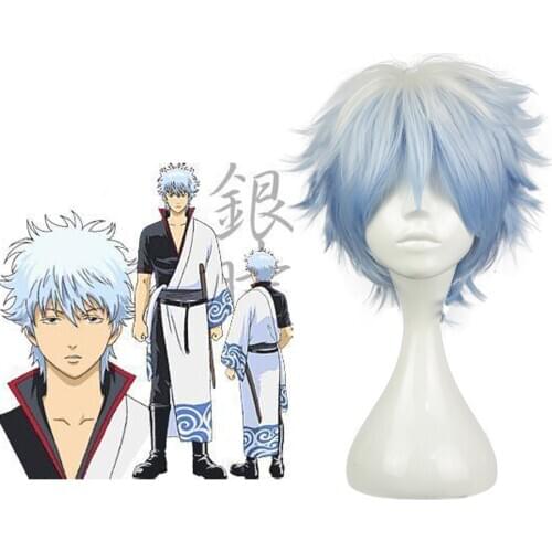 Japanese Anime Gintama Cosplay Headwear Sakata Gintoki Cosplay Party Hair Accessories Fashion Headwear for Men