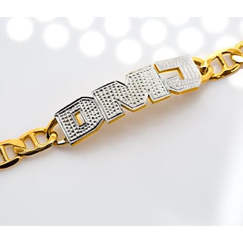 VishowCo New Custom Name Bracelet Personalized Women Plated Gothic Nameplate Custom Gold Choker Bracelet For Women Gift