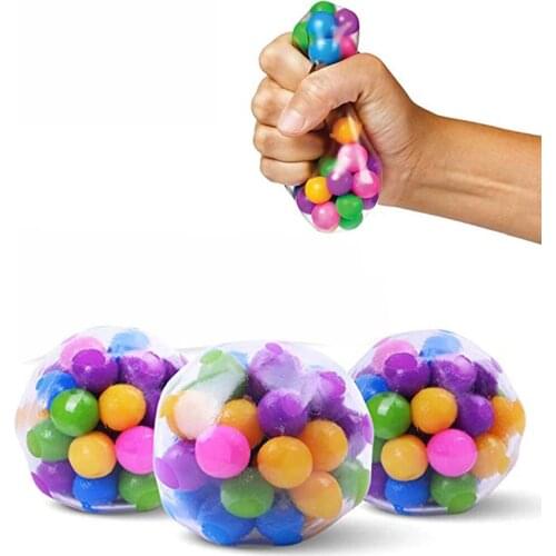 1/3pcs Clear Stress Balls Colorful Ball Autism Mood Squeeze Relief Healthy Toy Funny Gadget Vent Toy Children Christmas Gift