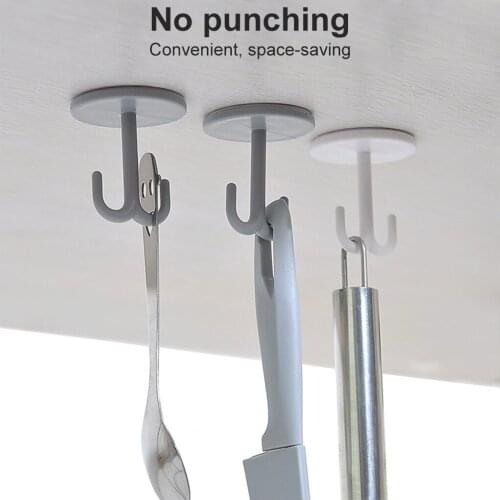 1pcs Storage Hook Self-adhesive Key Holder Vertical Hanging Traceless Hanger Hook for Kitchen Bathroom Wardrobe