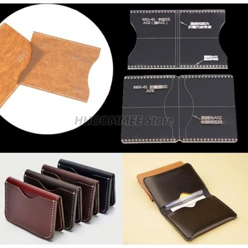 High Quality Acrylic Clear Template Handcrafting Set DIY Craft For Leather Wallet Bag Pattern