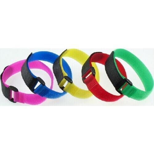10pcs/lot 2cmx20cm nylon magic Tape with buckle cute colorful voltage and buckle cable tie plastic (nylon) cable ties