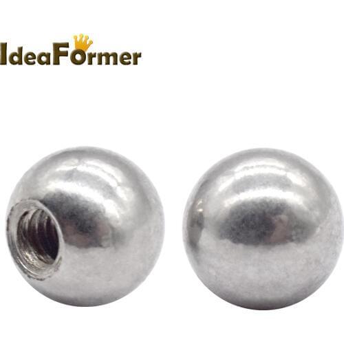 9/12pcs/lot 3D printer reprap Delta Kossel K800 Steel ball / reprap M4 dedicated drilling & Tapping Neck Finish ball