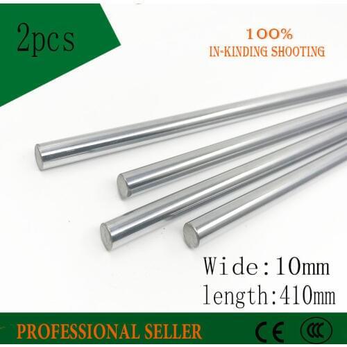 2pcs 10mm 10x410 linear shaft 3d printer 10mm x 410mm Cylinder Liner Rail Linear Shaft axis cnc parts 10*410mm