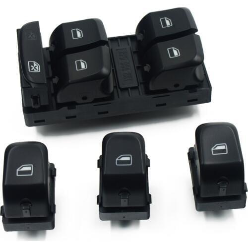 4Pcs / set FREE SHIPPING NEW WINDOW CONTROL SWITCH PANEL BUtton FOR AUDI A4 A5 Q5 2007-2017 8KD 959 855 8KD959855A 8KD959851