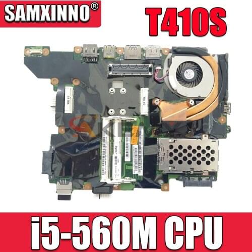 Akemy FRU 04W1912 04W0321 For Lenovo thinkpad T410S laptop mainboard i5-560M cpu onboard DDR3 SLGZV QS57