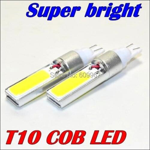 Free shipping 10pcs/lot Car t10 cob 10w higt power 194 W5W LED Reverse Light W5W 168 Wedge Door Instrument Side Bulb Lamp