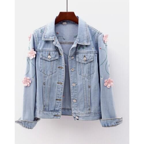 Spring autumn Jacket Women Denim Jacket Vintage Harajuku Oversize Loose Female Jeans Coat Solid Slim Chaquetas Mujer