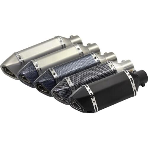 Length 310mm Inlet 51mm Motorcycle Exhaust Pipe Muffler with DB Killer Universal Motorbike Pitbike Scooters Muffler Exhaust Pipe