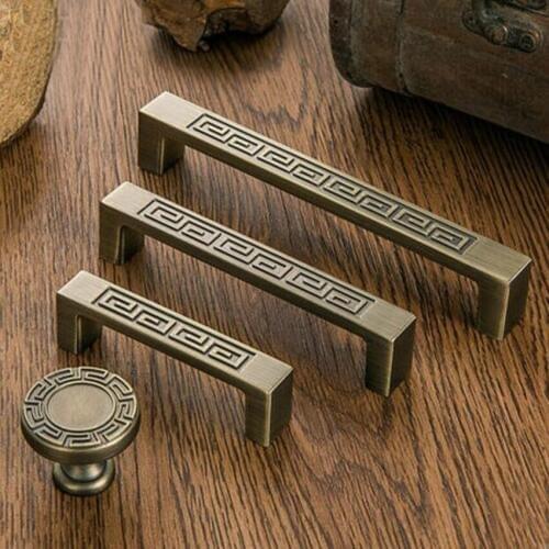 European Simple Antique Wardrobe Cabinet Door Handle Retro Red Bronze Small Drawer Handle Knobs Furniture 96mm/128mm/160MM