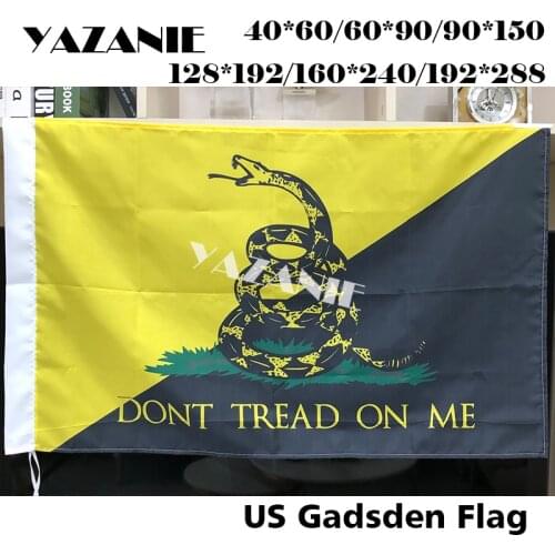YAZANIE United States of American Anarcho Gadsden Flag UK Dont Tread On Me Polyester Printing Tea Party Rattle Snake Flag