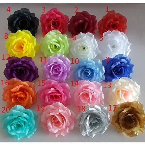 10PCS 10cm Artificial Rose Silk Flower Heads for DIY Wedding Birthday Party Christmas New Year Festival Decorative Fake Flowers