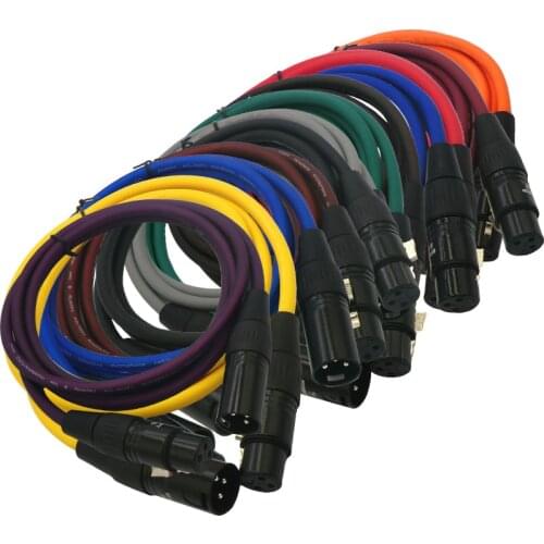 XLR Cable Male to Female Microphone Audio Extension Cable for Microphones, Mixers, Amplifiers 1,1.5,3,5,10m