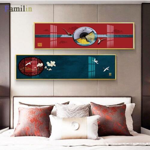 Chinese Style bird Blossom Animal Canvas Paintings Wall Art Pictures Prints Living Room Bedroom Bedside Home Decor Posters-2