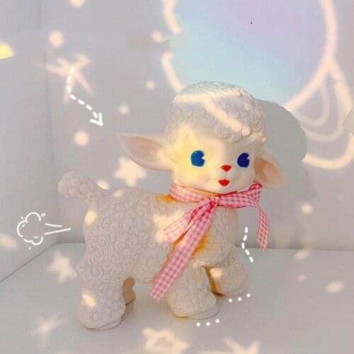 Retro Classic Rubber Sheep Dolls Cute Girl Sweetheart Decoration Lamb Toy Toys Sounding Animal Model Gift Birthday Static Q2G5