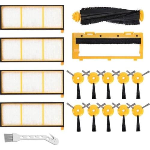 17 Pack Replacement Filter Vacuum Cleaner Vacuum for Shark Ion Robot Rv700, Rv720, Rv750 Filter Brush Kit