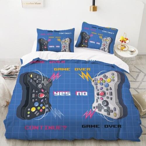 Bedding set duvet cover 240x220 bed linen 2 sp For home gamer Game console 3d bedclothes Queen King Single Size Customizable