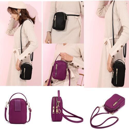 Small Crossbody Bag Cell Phone Purse Multi-pockets Nylon Wallet for Women Best Sale-WT