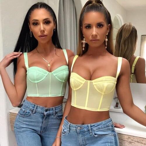 Fashion Sexy 2020 Summer Women Tank Top Ladies Sleeveless Strapless Slim Crop Top Camisole Female Clothing Tanks Camis Blusas