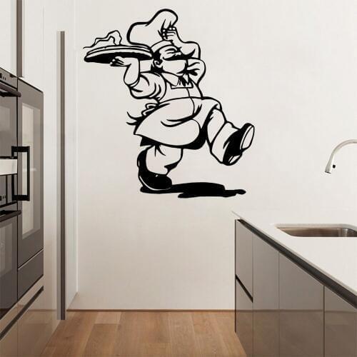 Cook Wall Sticker Kitchen Decoration Cooking Vinyl Decals Restaurant Serve Stickers Cuisine Cooker