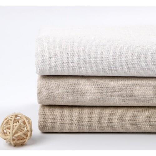 25x155cm Raw Cloth Faux Linen Fabric Rough Solid Polyester Cotton Fabric For Sewing Storage Bag And Background Materials