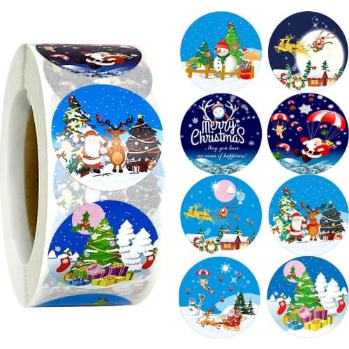 Gift Sealing Stickers Christmas Stickers Christmas Candy Bag Sealing Sticker Christmas Gifts Box Labels DIY Decoration