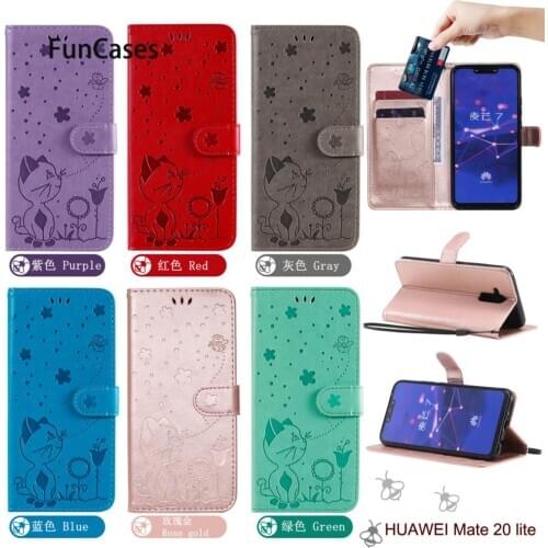 Hot Flip Cases Covers For case Huawei Maimang 7 Cute PU Leather Book Wallet Phone Bag sFor Csse accesorios Mate 20 Lite Ajax