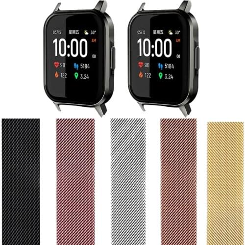20MM Milanese Loop Band For Xiaomi Haylou LS02 Smart Watch Sport Bracelet For Amazfit Bip Lite S U GTS 2 Wrist Strap Correa Belt