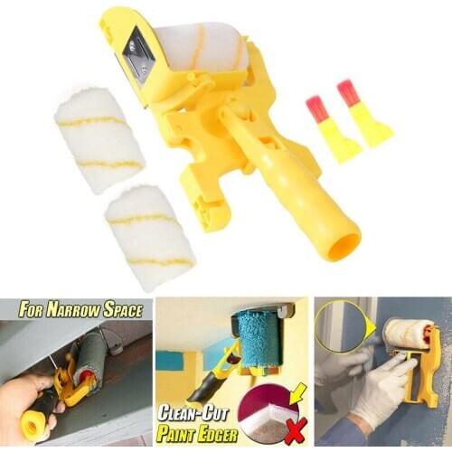 JFBL Hot 6Pcs Paint Edger Roller Brush Tools Portable Clean-Cut Brush for Home Wall Ceilings