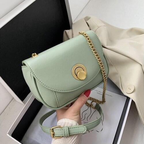 Luxury Women Chain Crossbody Bag Small Versatile Shoulder Handbag Female Solid Leather Messenger Bags 2020 Summer Purse Bags