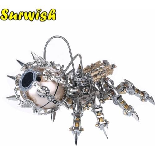 Surwish DIY Assemble Model Kit 3D Stainless Steel Mechanical Model Bluetooth Audio Gear Model - Tarantulas kids Christmas Gift