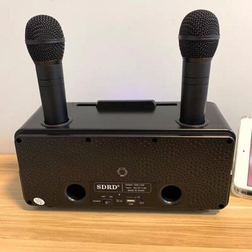 High quality wireless bluetooth speaker 30W home theater karaoke high power KTV subwoofer portable sound column and microphone