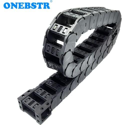 1 Meter D20x57mm Drag Chain Wire Carrier Cable Low Noise Bridge Type Open On Both Sides CNC Router Machine Tools Free Shipping