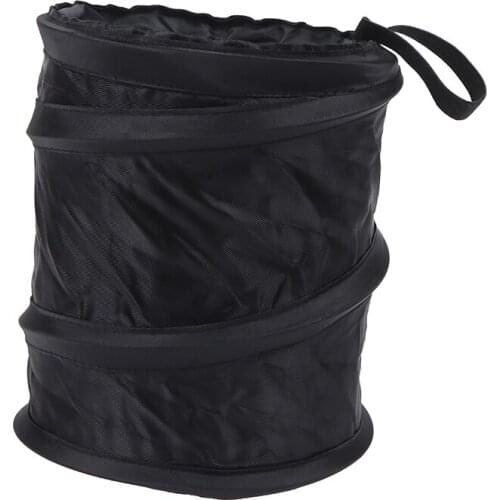 1PC Car Trash Can Foldable Multifunctional Hanging Car Trash Can Car Storage Bucket 16*16*20cm