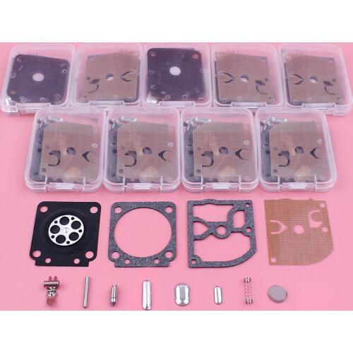 10pcs/lot Carburetor Rebuild Repair Diaphragm Kit For Stihl MS180 MS170 018 017 MS 180 170 Zama RB-77 Chainsaw Replace Part