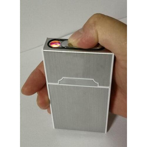 USB lighter cigarette case for 20 cigarettes with 100mm length and 5mm diameter