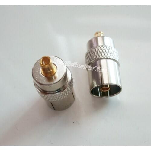 10x MCX Plug Male To IEC DVB-T TV Female Connector RTL2832U R820T Tuner Adapter