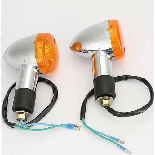 2pcs Motorcycle Bike Amber Indicator Bullet Turning Signal Lights for Suzuki Boulevard C109R C50 C90