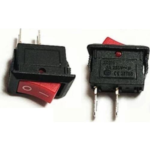 30pcs/lot RED 10*15mm SPST 2PIN ON/OFF G125 Boat Rocker Switch 3A/250V Car Dash Dashboard Truck RV ATV Home