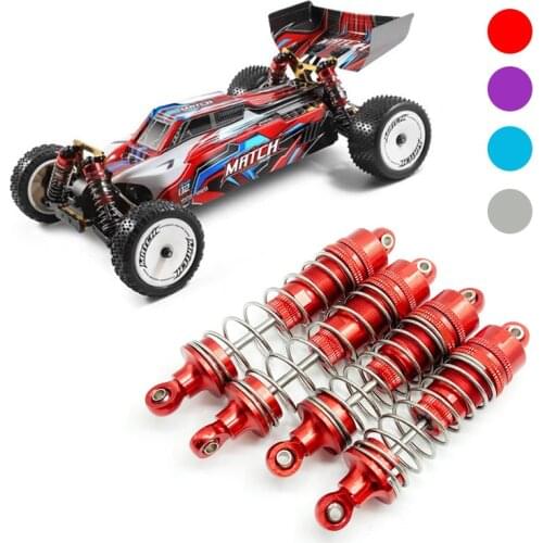 4 Pcs Aluminum Metal Front&Rear Shock Absorbers Damper For WLtoy 104001 1/10 RC Car Spare Parts Upgrade