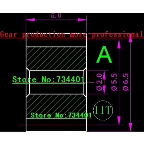 5pcs/RC Model Metal Pinion Gear 0.5m Hole=2.0mm/2.3mm/3.0mm/3.17mm 11T H=5.0mm/12mm/CNC Copper gear/Meat Grinder Parts etc