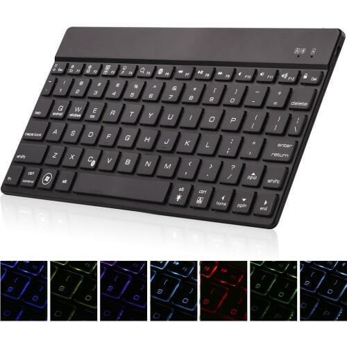 7 Colors LED Backlight Aluminum Wireless Bluetooth Russian/Hebrew/Spanish Keyboard For Huawei MediaPad M5 10.8/M5 Pro Tablet
